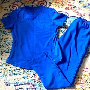 Worn once jaanuu blue scrub set